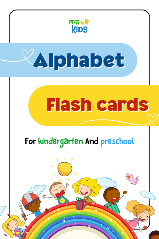 Alphabets flash cards for KG and preschool