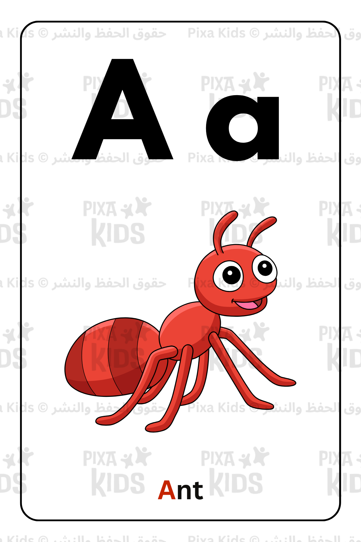 Alphabets flash cards for KG and preschool
