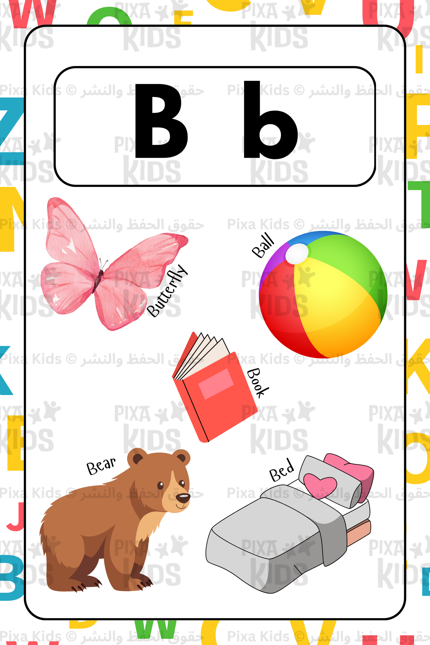 Alphabets learning cards