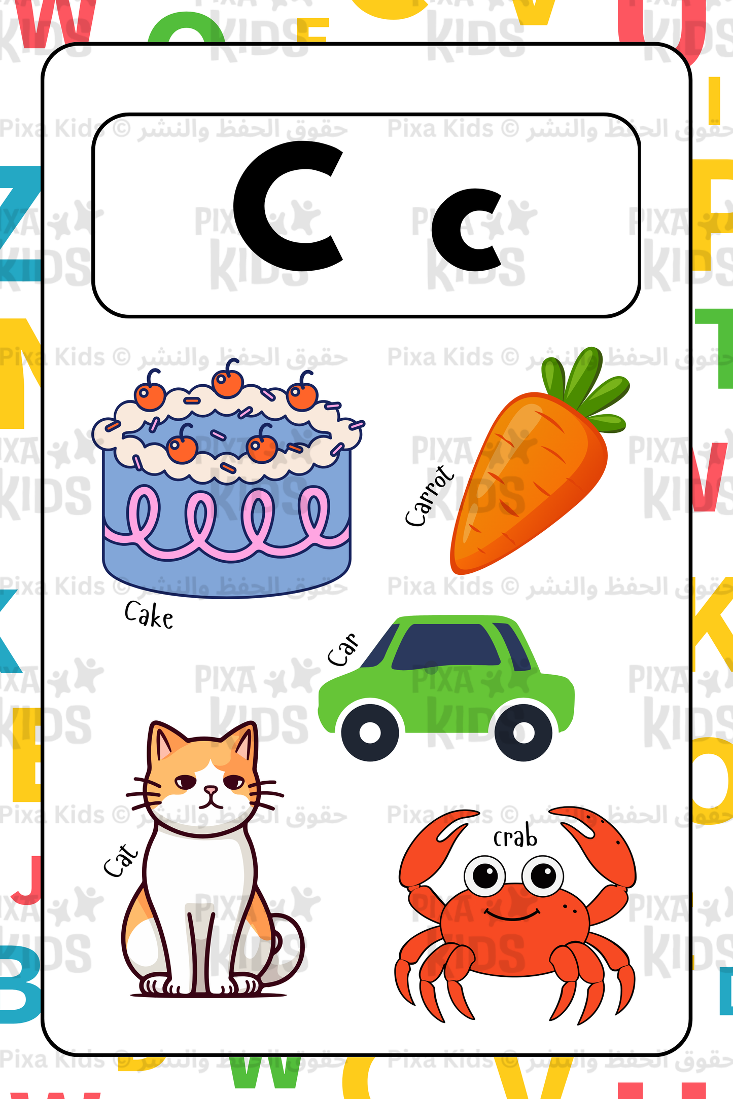 Alphabets learning cards