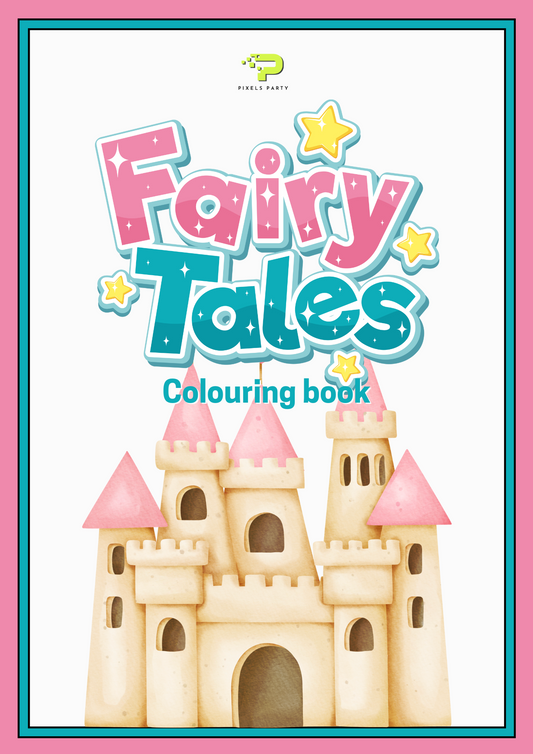 دفتر تلوين القصص الخيالية – للبنات من عمر ٤ إلى ٦ سنوات👸🦄✨📖