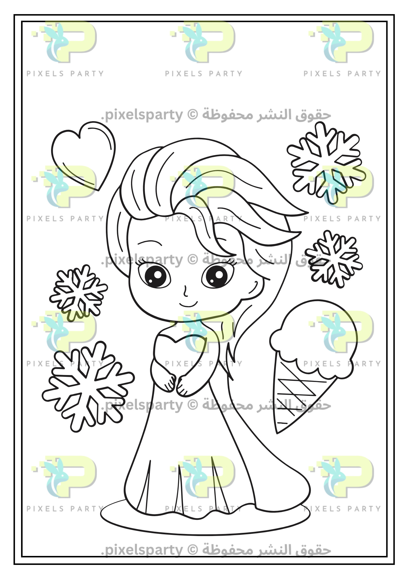 دفتر تلوين القصص الخيالية – للبنات من عمر ٤ إلى ٦ سنوات👸🦄✨📖