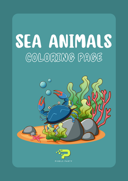 دفتر تلوين حيوانات البحر – لعمر ٣ إلى ٦ سنوات🌊🐠🖍️