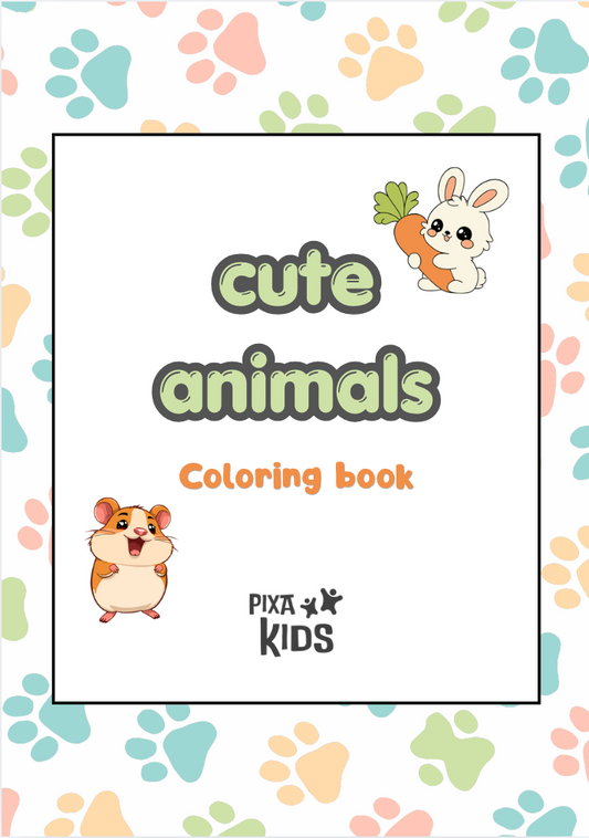 Cute animals coloring book
