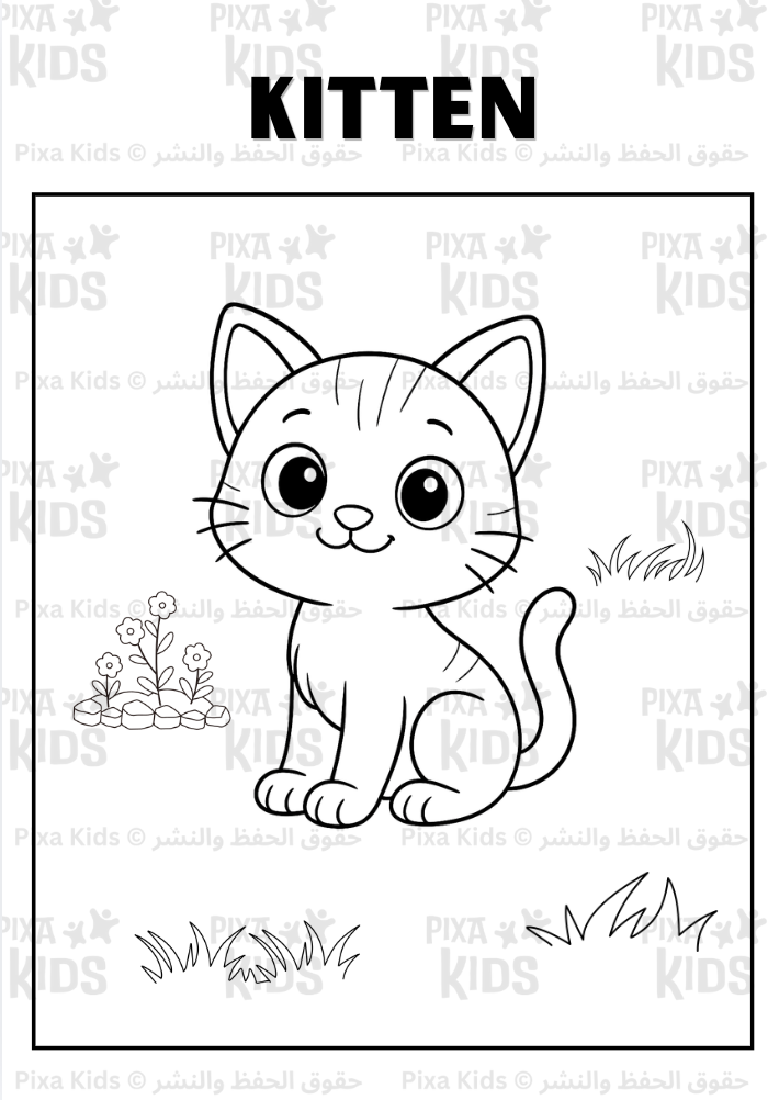 Cute animals coloring book