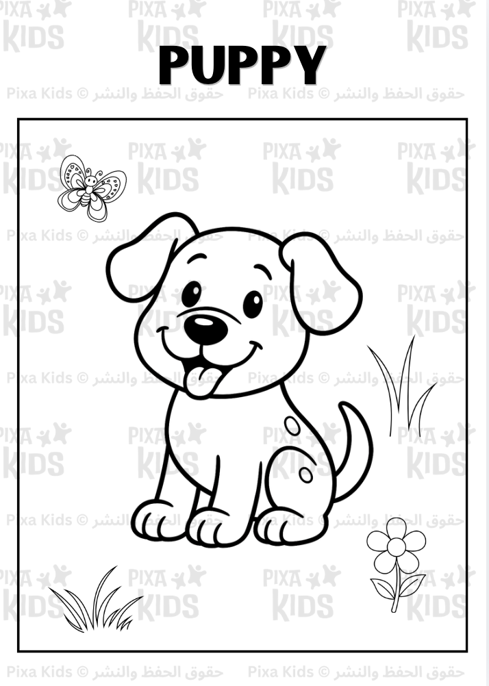 Cute animals coloring book