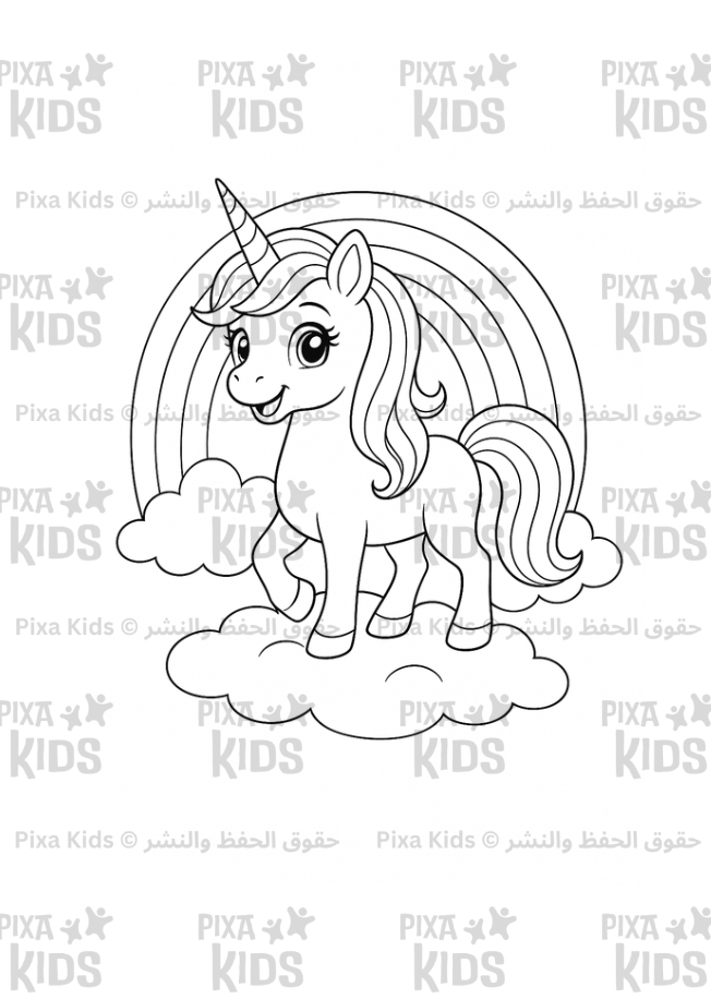 Cute Unicorn coloring book