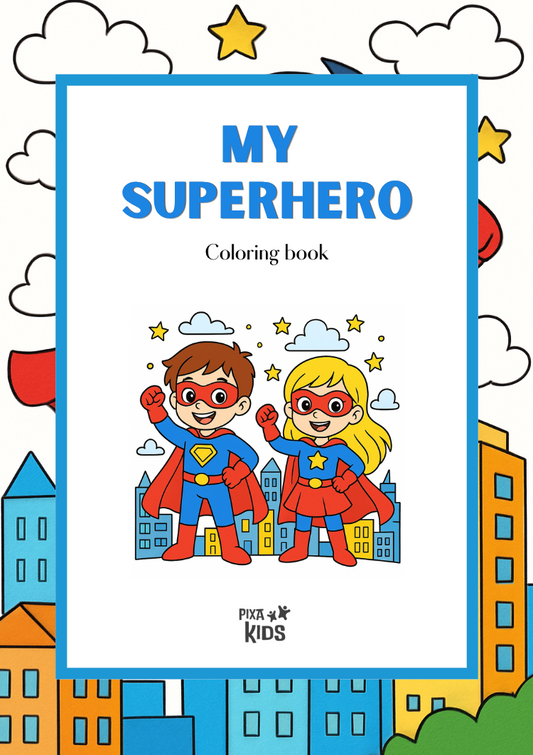 My superhero coloring book