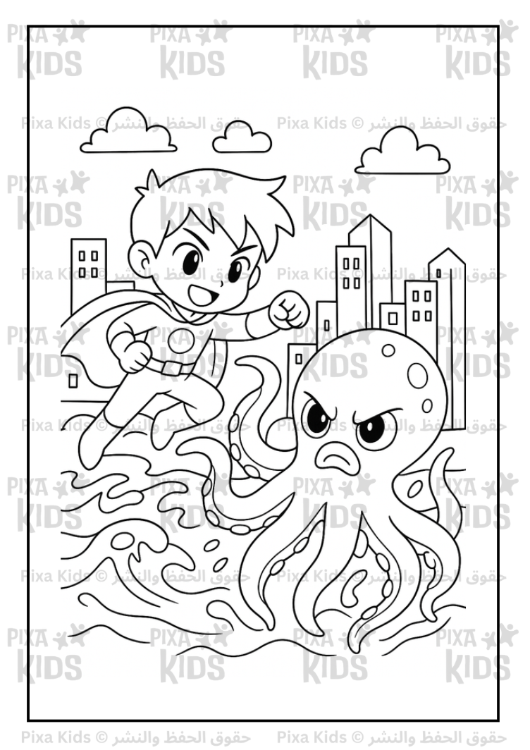 My superhero coloring book