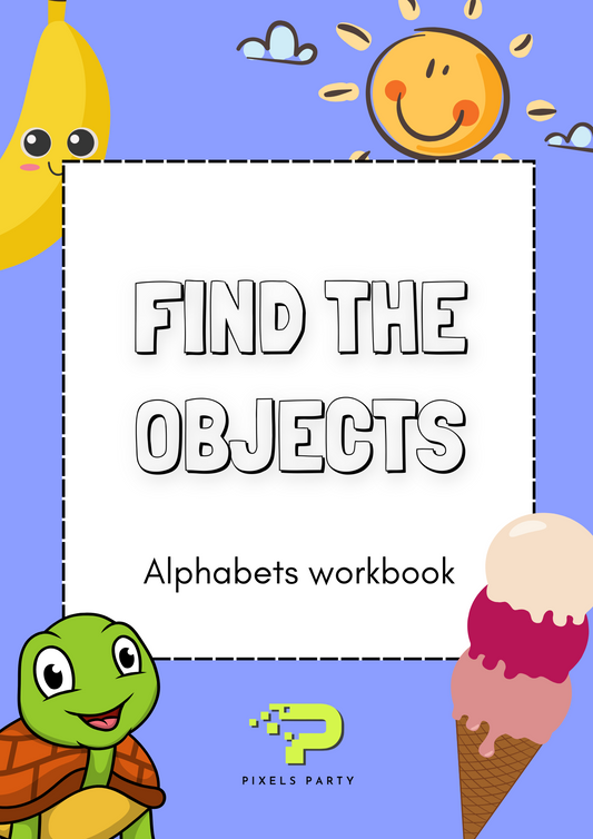 ABC find objects coloring book