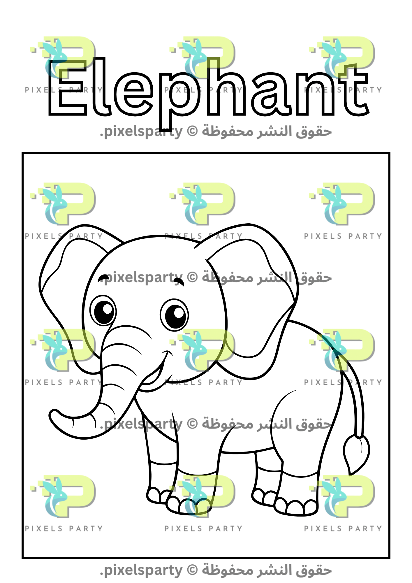 دفتر تلوين الحيوانات لعمر 3–6