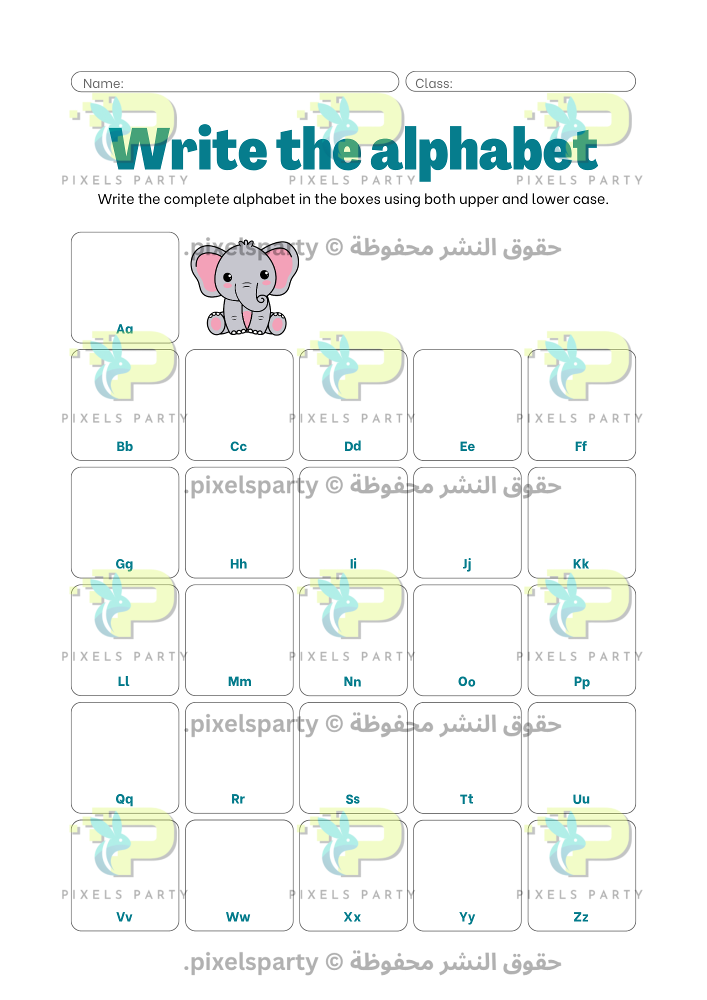 Alphabet Workbook (writing)