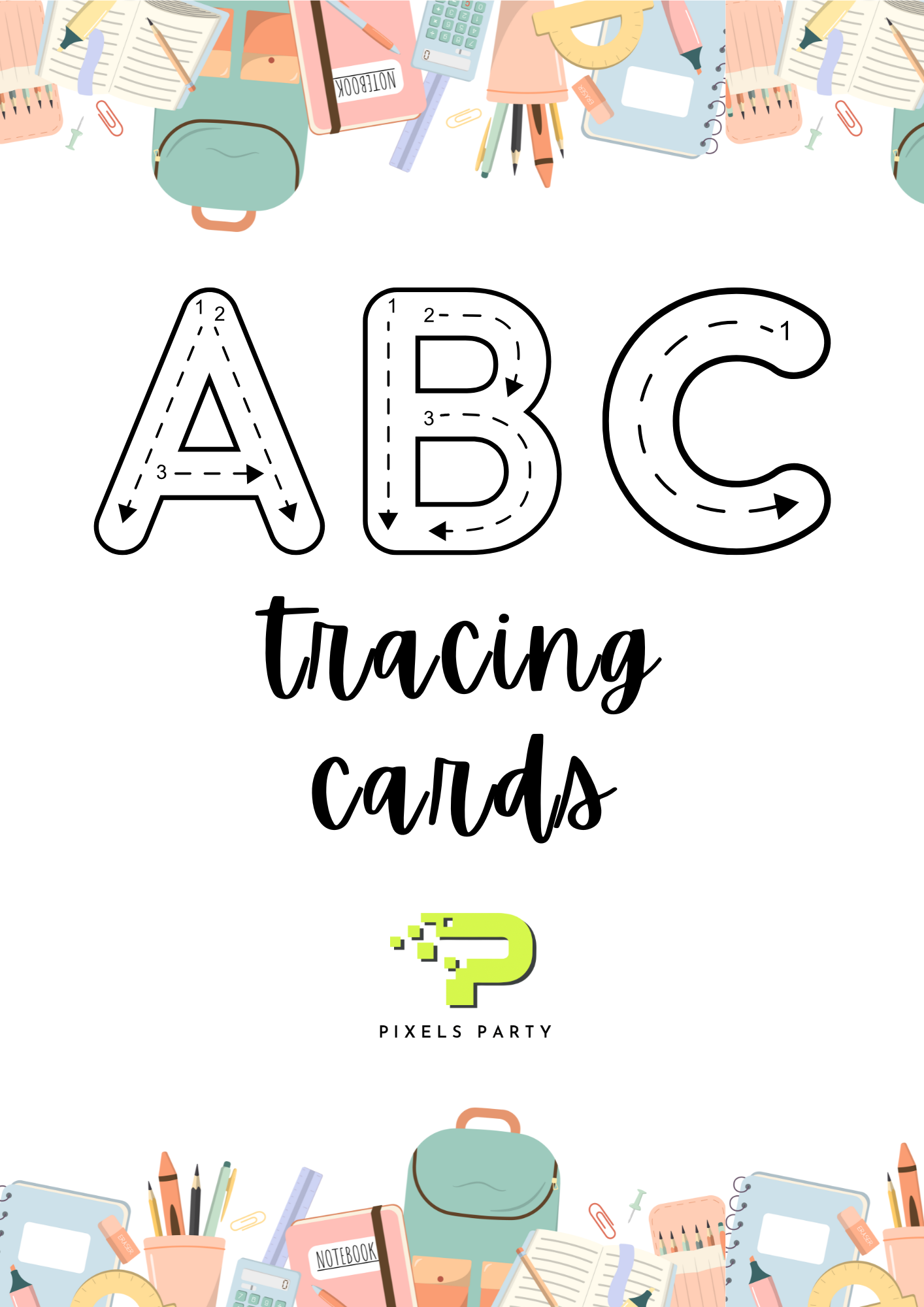 Alphabets tracing (flash cards)
