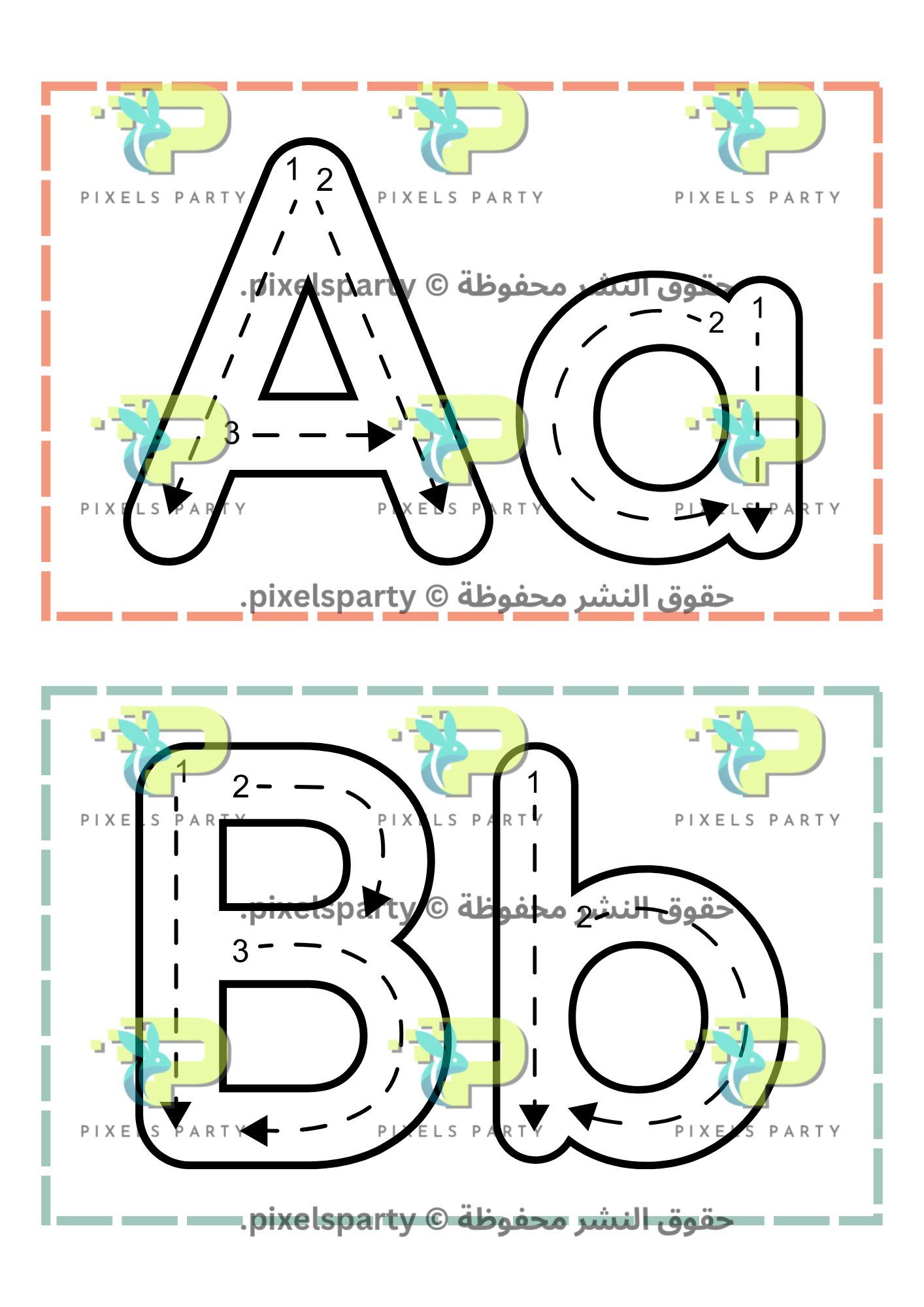 Alphabets tracing (flash cards)